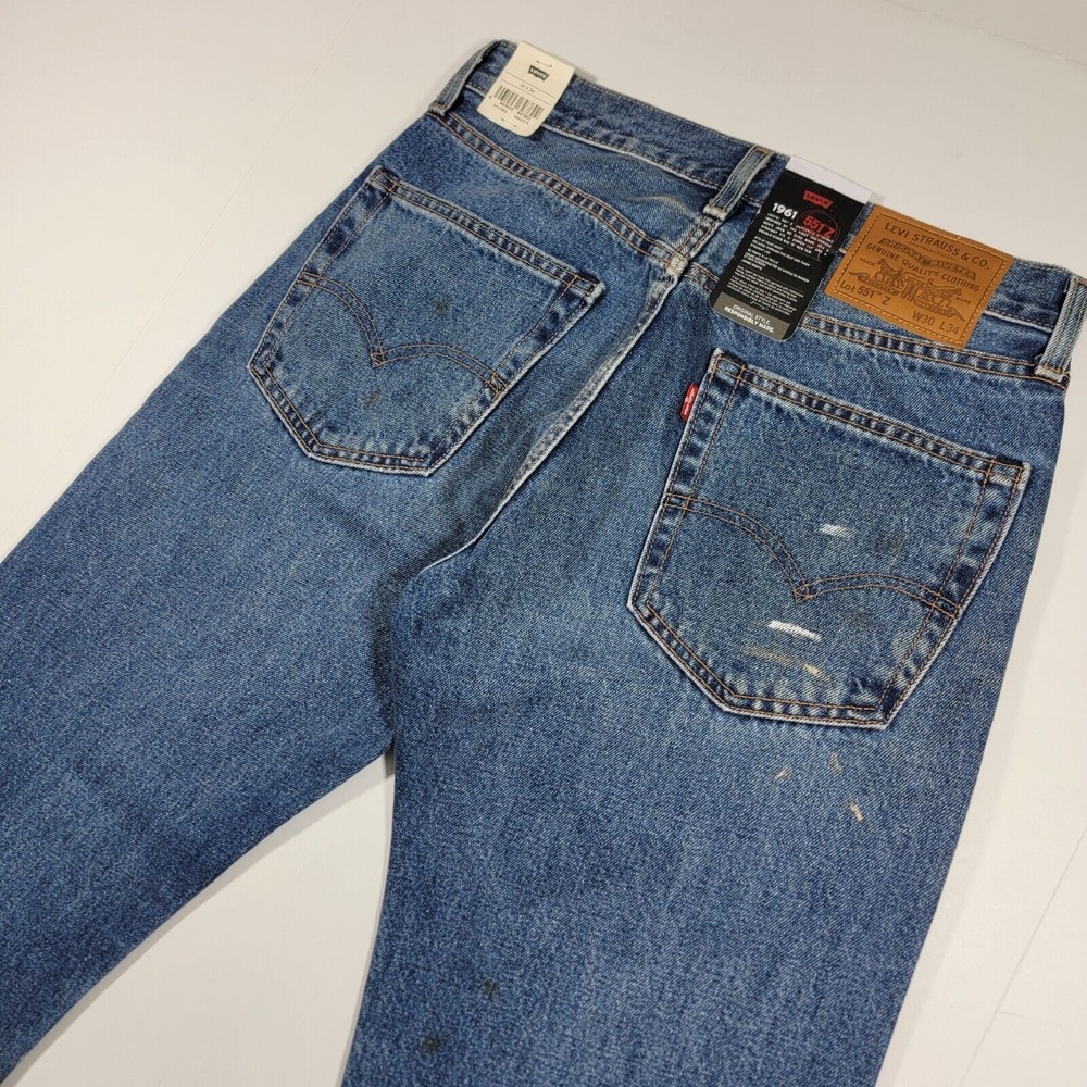 Levi's Lot 551z Men's Denim Blue Jeans AUTHENTIC STRAIGHT FIT Size 30x34‎ - Picture 14 of 16